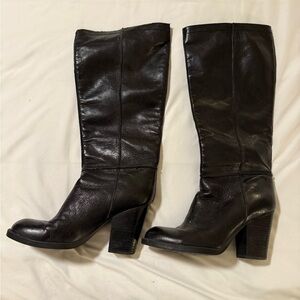 Tahari Black Heeled Knee-High Boots